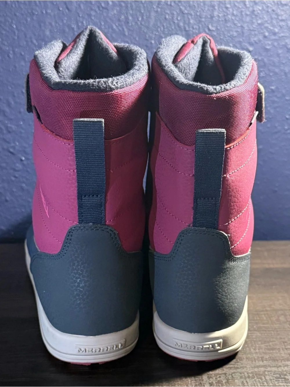Merrell women’s Pink and Blue Waterproof Winter Boots